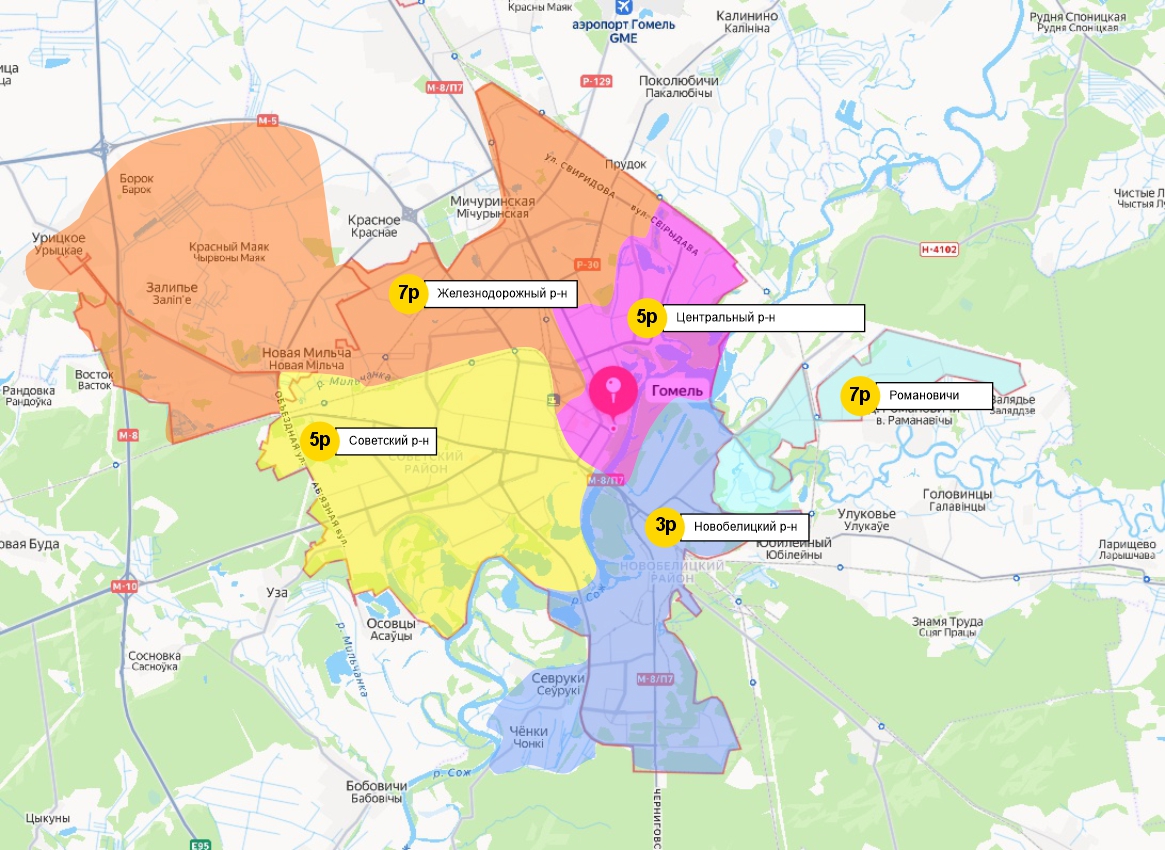 Карта доставки